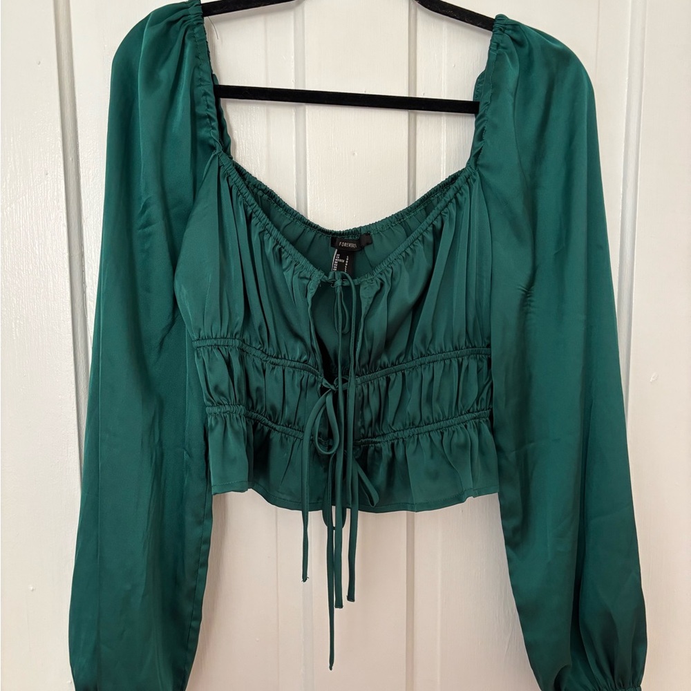 Forever 21 Emerald Green Women's Top